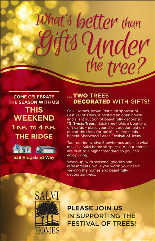 Salvi Homes half-page Sherwood Park newspaper ad