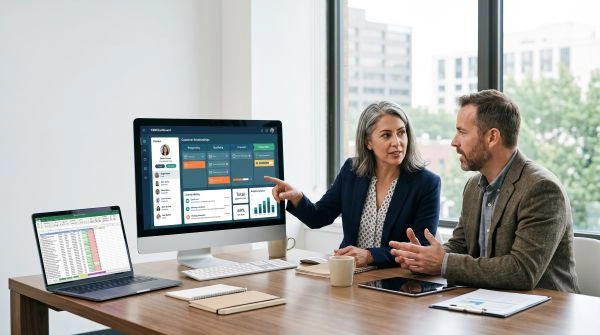 Custom CRM system for growing businesses replacing spreadsheets with centralized customer data